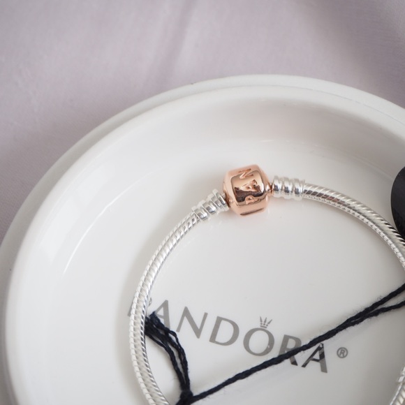 Pandora Moments Rose Snake Chain Bracelet 580702 - Picture 1 of 8